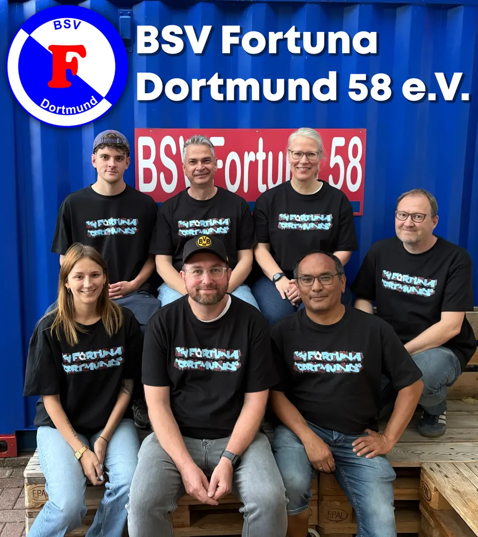 Foto des aktuellen Vorstands: 1 Reihe v. l. n. r.: Henning Schubert, Stefan Weide, Sandra Klempert, Bernd Ewering 2 Reihe v. l. n. r.: Lara Heyden, Kai Proske, Dorjee Hegel
